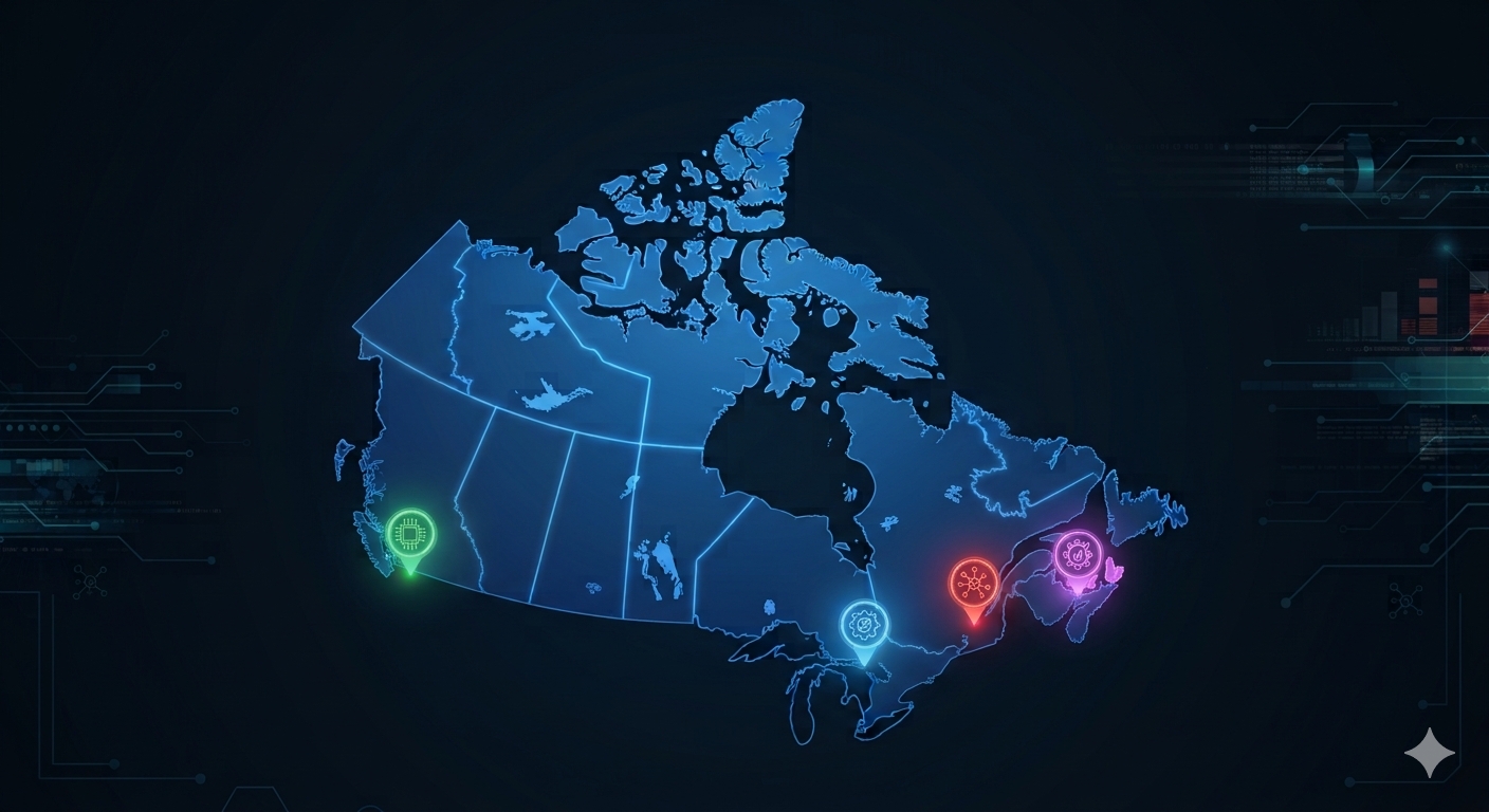 Mapa do Canadá — áreas de atuação DuoPro